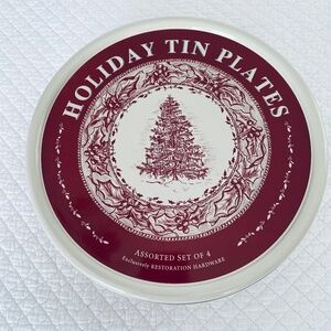 Restoration Hardware Holiday Tin Plates
